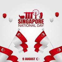 singapore nationale feestdag vectorillustratie vector
