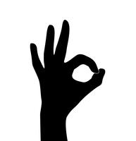 hand ok symbool vector