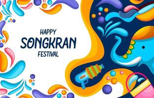 kleurrijke vrolijke songkran-festivalachtergrond vector