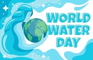 wereld water dag achtergrond concept vector