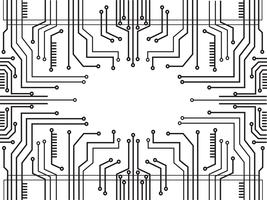 microchip lijn technologie symbool abstracte achtergrond vector