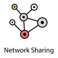 concepten voor het delen van netwerken vector