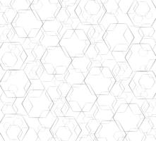 Hexagon lijnsamenvatting en ruimtekunstachtergrond vector