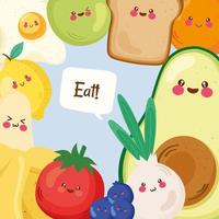 banner van fruit vector