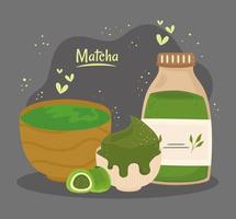 matcha thee presentaties vector