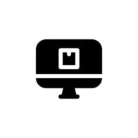 online winkelen pictogram ontwerp vector symbool online winkel, technologie, monitor, computer voor e-commerce
