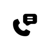 telefoongesprek pictogram ontwerp vector symbool telefoon, oproep, praten, bel, bericht