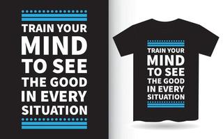 motiverende citaat over geest belettering ontwerp voor t-shirt vector