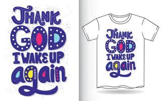 handgetekende letterkunst voor t-shirt vector