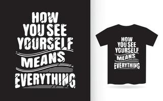 inspirerend typografiecitaatontwerp voor t-shirtafdruk vector