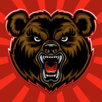 Bear boos gezicht cartoon vector