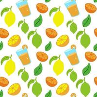 citroen en citrus naadloos patroon vector
