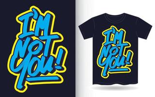 handbelettering slogan voor het bedrukken van t-shirts vector