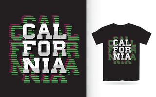 Californië modern typografieontwerp voor t-shirt print.eps vector