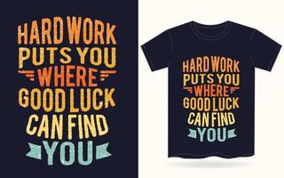 motiverende typografie voor t-shirt vector