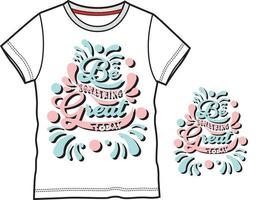 uniek t-shirt print ontwerp korte mouw vector