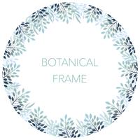 Botanische cirkel achtergrond / frame met tekst ruimte. vector