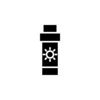 sunblock, zonnebrandcrème, lotion, zomer solide pictogram, vector, illustratie, logo sjabloon. geschikt voor vele doeleinden. vector