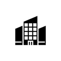 hotel, appartement, herenhuis, residentiële solide pictogram, vector, illustratie, logo sjabloon. geschikt voor vele doeleinden. vector