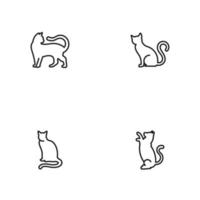 schattige kat pictogram op witte achtergrond vector