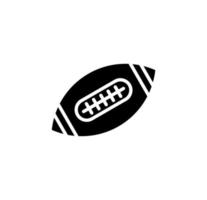 Amerikaans voetbal, rugbysport, bal, spel solide pictogram, vector, illustratie, logo sjabloon. geschikt voor vele doeleinden. vector