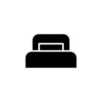 bed, slaapkamer solide pictogram, vector, illustratie, logo sjabloon. geschikt voor vele doeleinden. vector