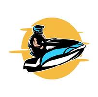 jetski rijder ontwerp illustratie vector