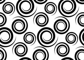 naadloze patroon met zwarte spiraal krullen, swirl ornament, vector geïsoleerd op een witte achtergrond