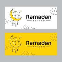 ramadan banner ontwerpsjabloon. gouden islamitisch ornament vector