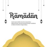 ramadan banner ontwerpsjabloon. gouden islamitisch ornament vector