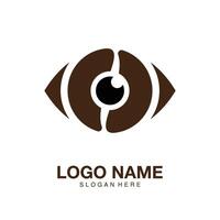 logo koffie oog minimalistisch pictogram vector symbool plat ontwerp