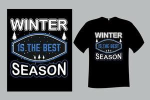 winter is het beste seizoens-t-shirtontwerp vector