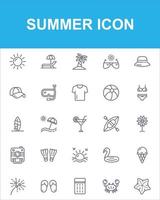 zomer icon set pack bundel vector