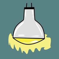 glazen lamp doodle stijl vector