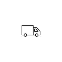 vrachtwagen, vrachtwagen pictogram vector in lijnstijl voor web of mobiele app