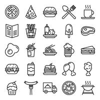 Fastfood pictogrammen pack vector