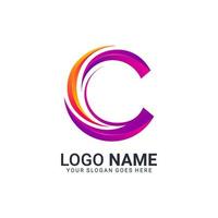 modern letter c logo-ontwerp.abstract bewerkbaar logo-ontwerplay-out logo ss vector
