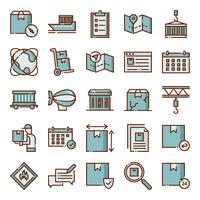 Logistieke pictogrammen pack vector