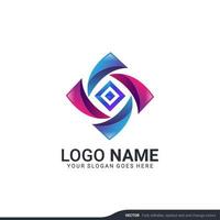 creatieve abstracte digitale technologie symbool logo ontwerp. bewerkbaar vectorillustratie logo-ontwerp vector