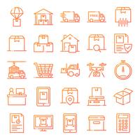 Logistieke pictogrammen pack vector