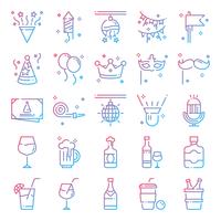 Partij pictogrammen pack vector