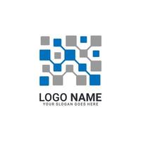 abstracte digitale technologie symbool logo ontwerp. bewerkbaar logo-ontwerp vector