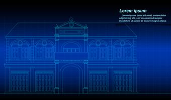 Historisch Thais gebouwoverzicht. vector