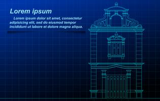 historisch overzicht van gebouwen. vector