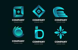 abstract logo-element met verloopconcept vector