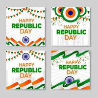 india republiek dag social media postsjabloon vector