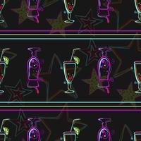 Naadloos patroon met cocktails. vector