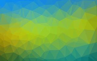 donkerblauw, geel vector glanzend driehoekig patroon.
