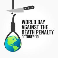 werelddag tegen de doodstraf vectorillustratie vector