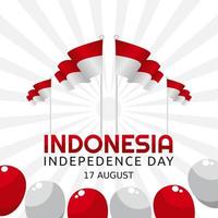 indonesië onafhankelijkheidsdag vector lllustration